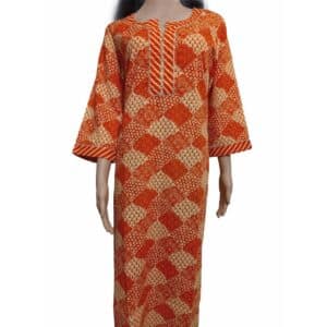 Gotta Patti Embellished orange Color Cotton Kurti