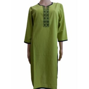 green cotton kurti