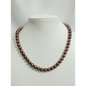 Handmade Charcoal Color Fresh Water Pearls Necklace