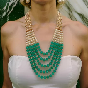 green beads necklace