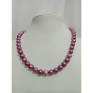 Pink fresh water pearls necklace