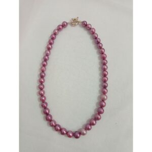 Pink fresh water pearls necklace