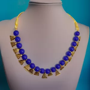 blue beads necklace