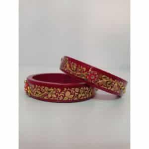 red color lac bangle