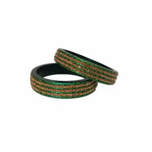 green color lac bangles