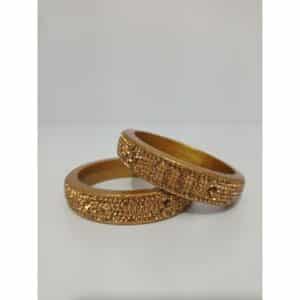 golden color lac bangles