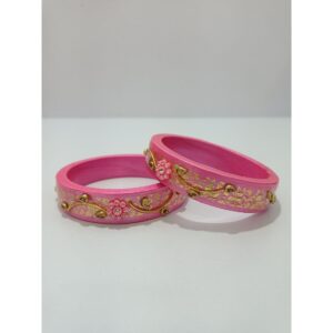 Pink lac bangles handcrafted